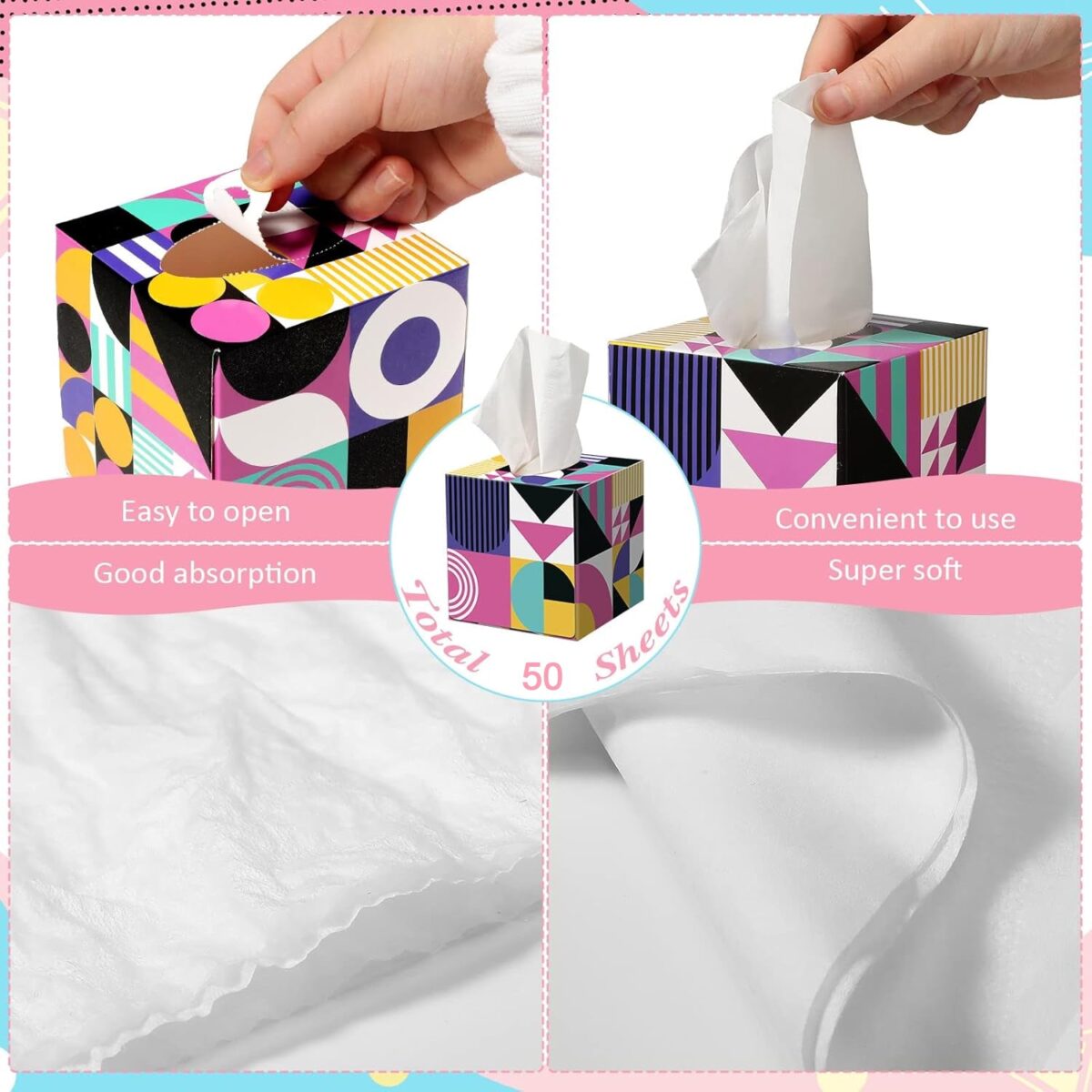 Tissues Cube Box Ã¢â‚¬â€œ Stylish and Practical Tissue Holder for Home & Office (50 Pcs Set Approx) - Image 7
