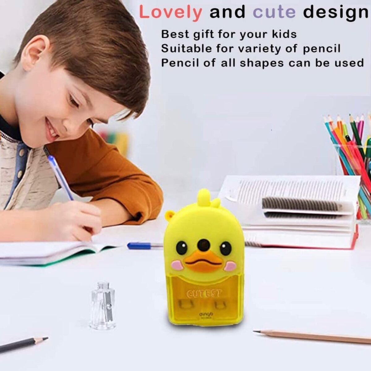 Plastic Cutest Duck Pencil Sharpener (1 Pc) - Image 4