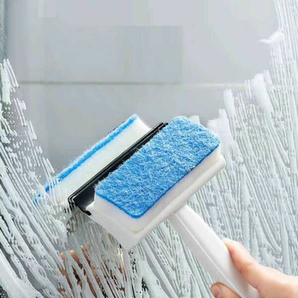 2-in-1 Glass Wiper & Brush â€“ Double-Sided Cleaner for Mirrors, Tiles & Windows