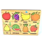 Wooden Fruits Puzzle Learning Educational Board (1 Set / 28Ã—20 Cm) - Image 5