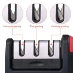 Manual Red Knife Sharpener 3 Stage Sharpening Tool for Ceramic Knife and Steel Knives. - Image 9