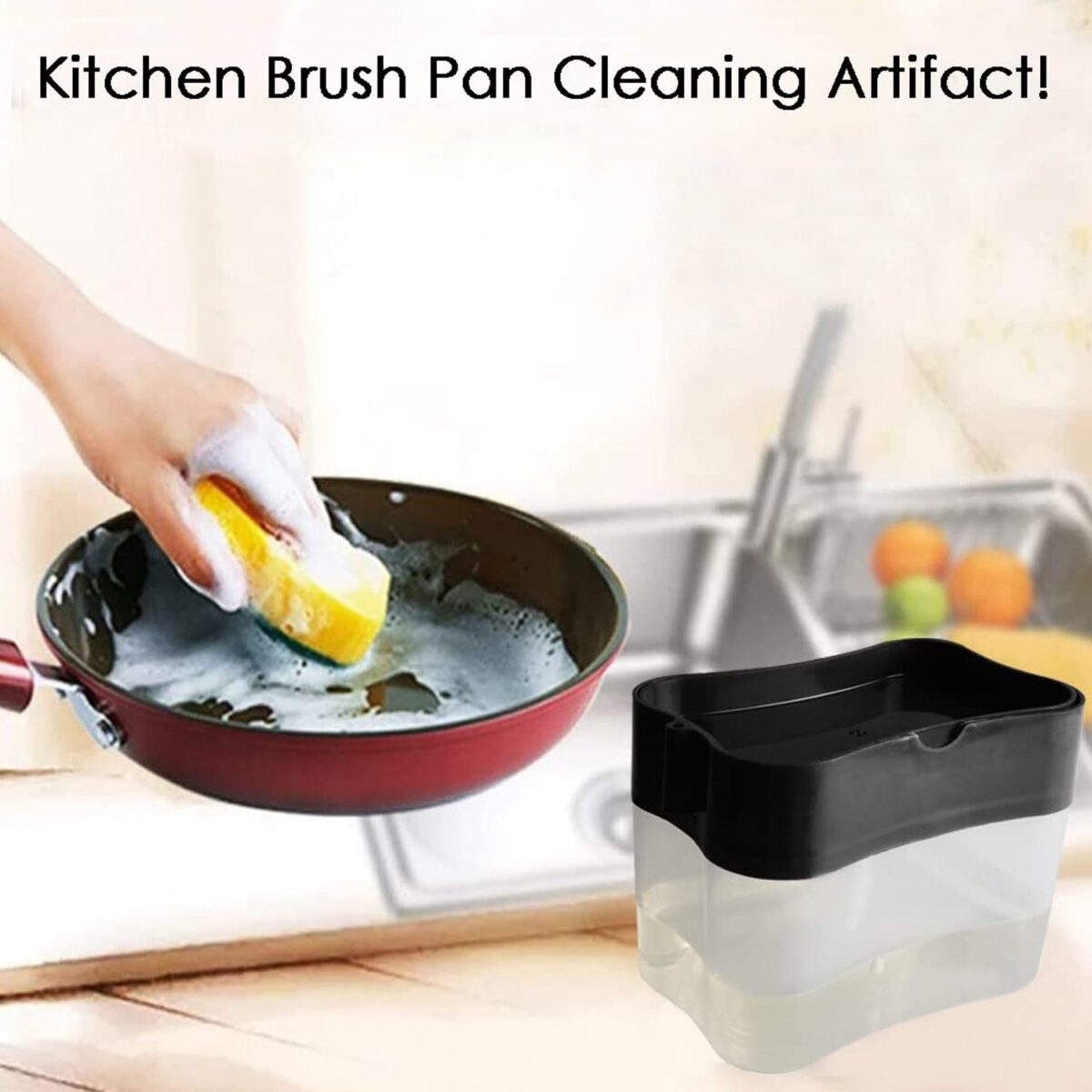 2 in 1 Soap Dispenser for Dishwasher Liquid Holder, Liquid Dispenser Through Pump (1 Pc) - Image 7