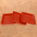 Square Plastic Halwa Dinner Plate Snacks / Breakfast, Restaurant Serving Trays Home School Coffee Hotel Kitchen Office (3 Pcs Set) - Image 6