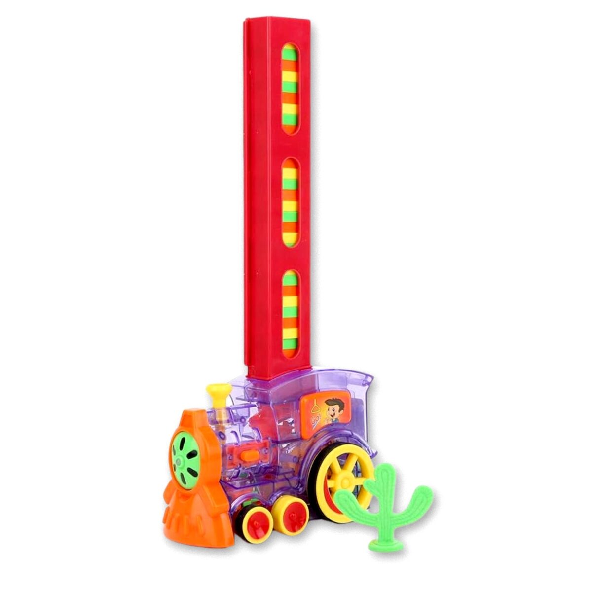 Transparent Funny Train Engine Block Set Ã¢â‚¬â€œ 60-Piece Music & Lights (Batteries Not Included) - Image 6