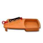Thick Plastic Kitchen Chopping Cutting Slicing Tray with Holder - Image 4