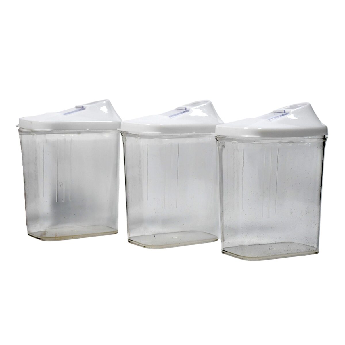 Kitchen Storage Jars & Container Set 3pc , Transparent Jar Set For home & Kitchen Use - Image 4
