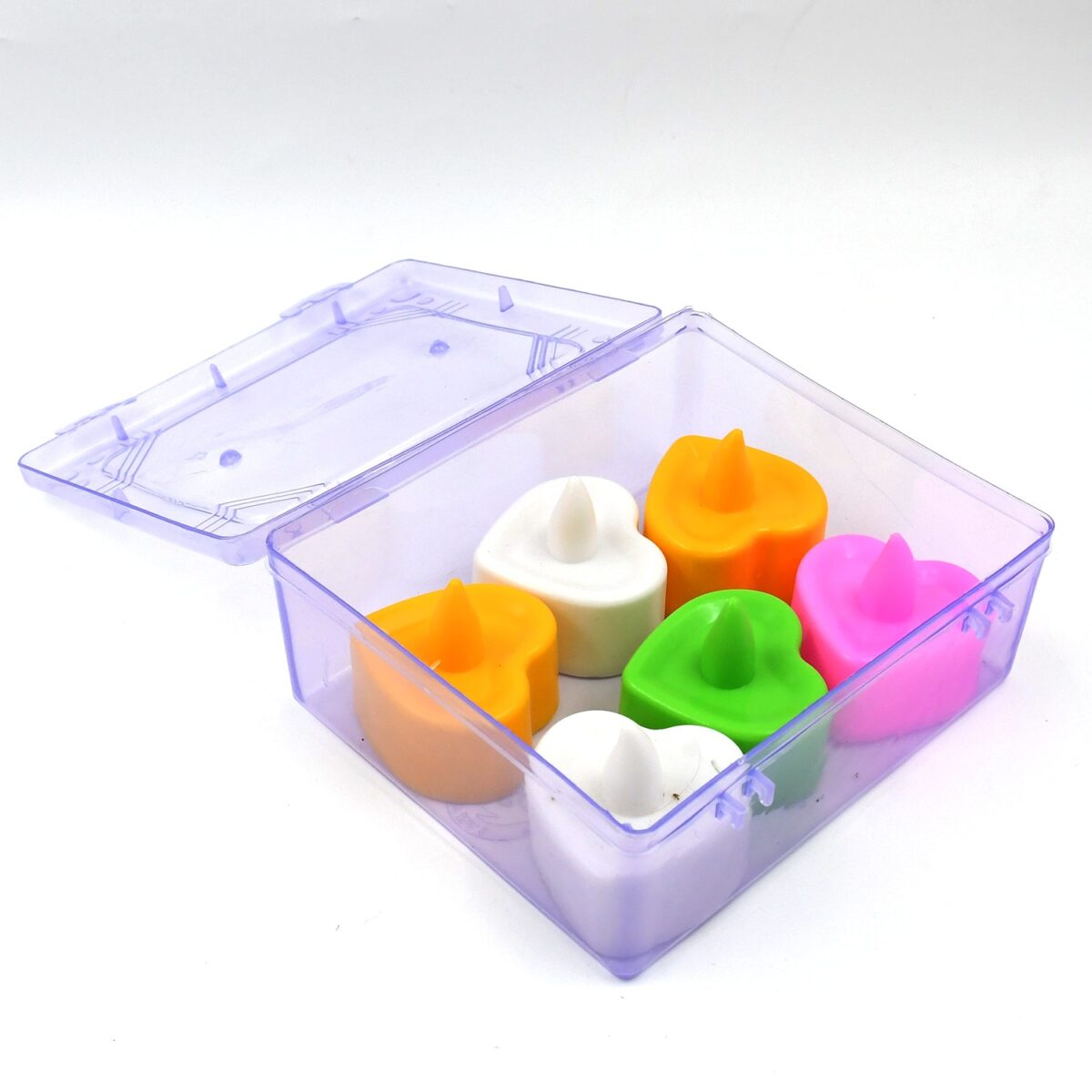 LED Tealights, Smokeless Plastic Decorative Candles (Pack Of 6 / Multicolor) - Image 7