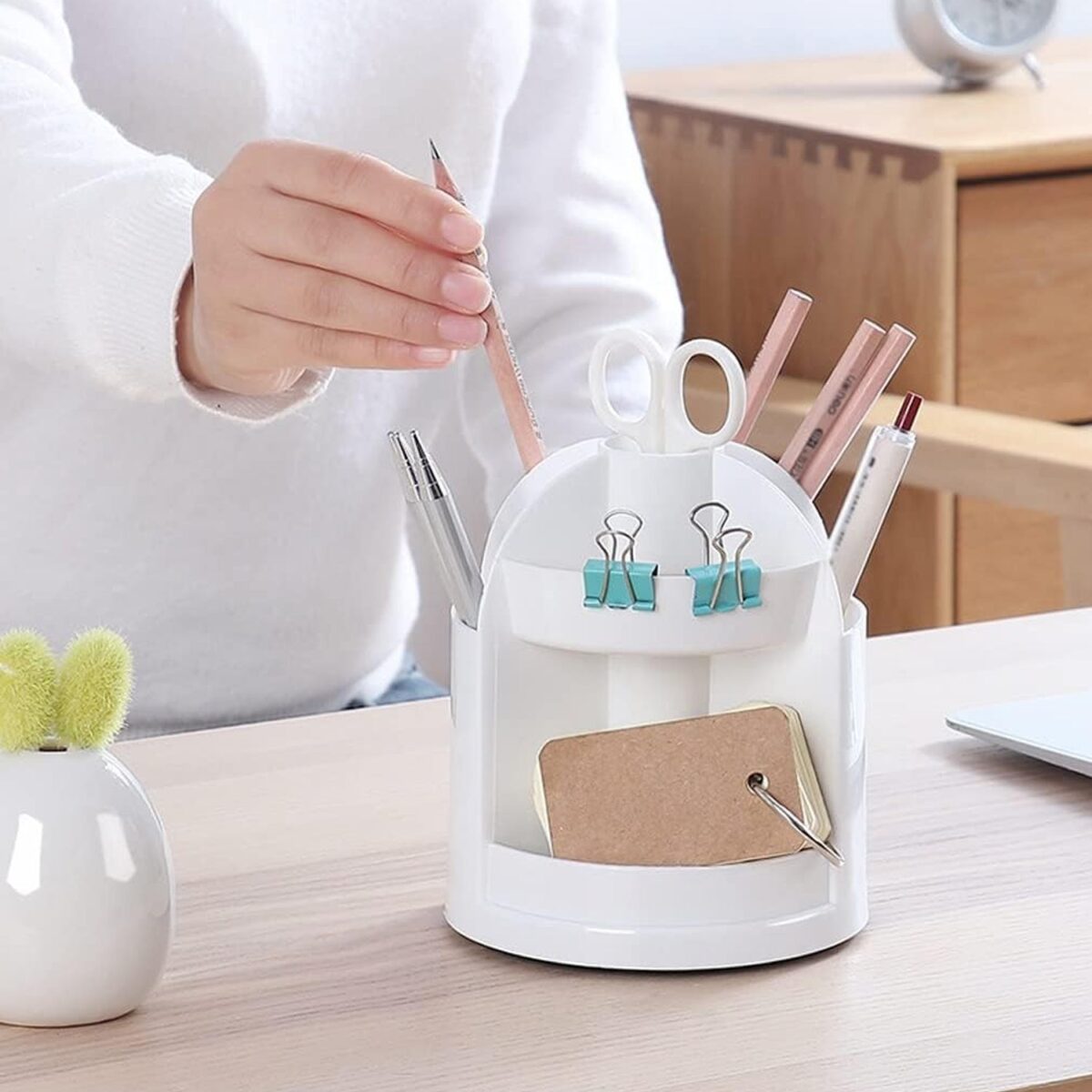 Plastic Rotatable Pen Holder, Pencil Marker Holder (1 Pc) - Image 5