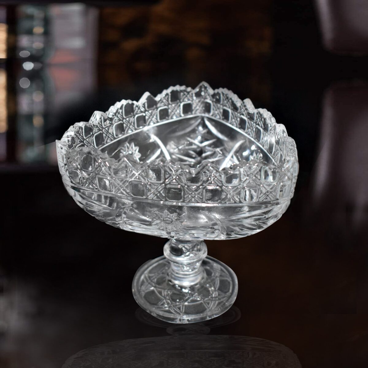 Crystal Touch Beautiful Decorative Designer Fruit Glass Bowl - Image 1
