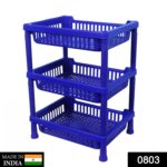Multipurpose Plastic Storage Rack Oraganiser - 3 pcs - Image 2
