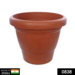 Garden Heavy Plastic Planter Pot / Gamla 8 inch (Brown, Pack of 1,Medium ) - Image 2