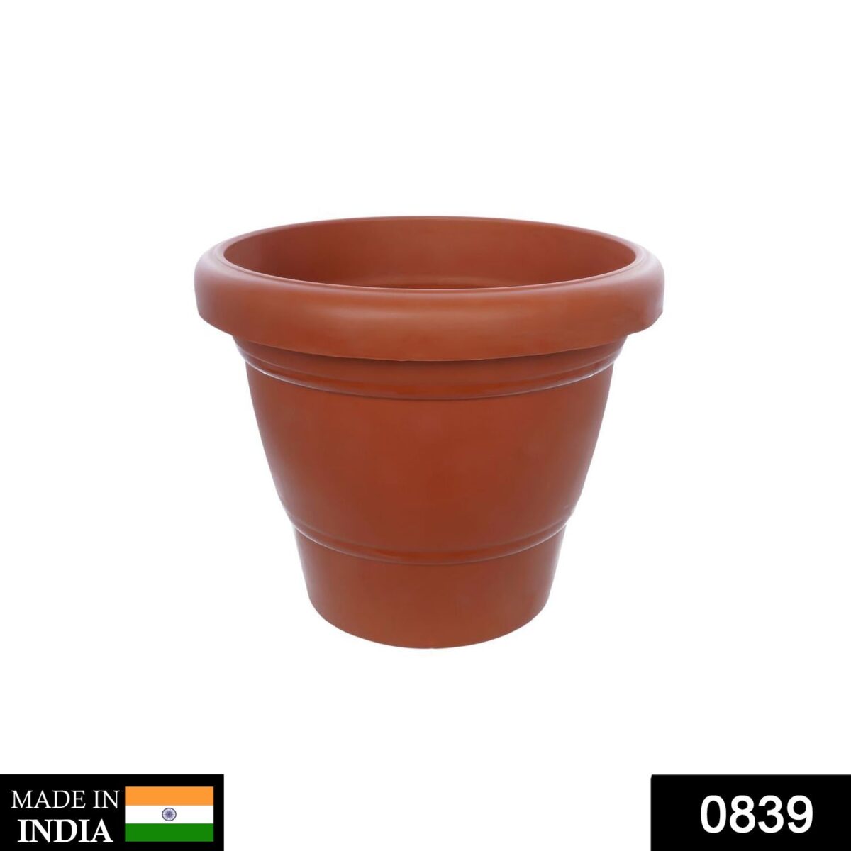 Garden Heavy Plastic Planter Pot / Gamla 6 inch (Brown, Pack of 1, Small) - Image 2