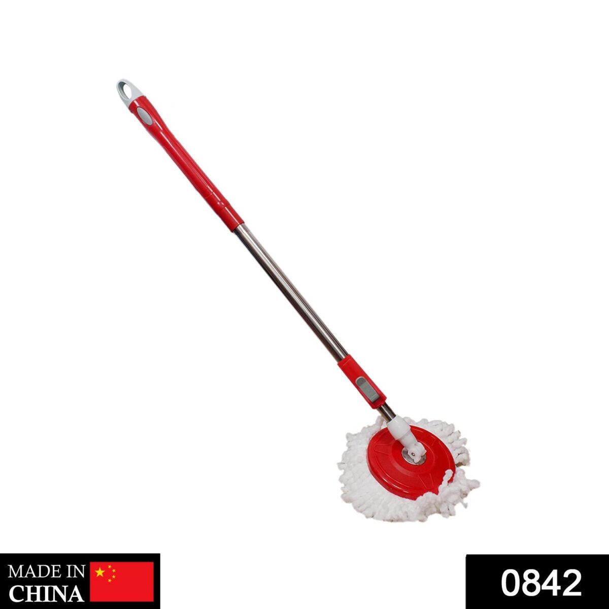Home Cleaning Stainless Steel 360Ã‚Â° Rotating Pole - Microfiber Mop with Adjustable Rod Stick - Image 2