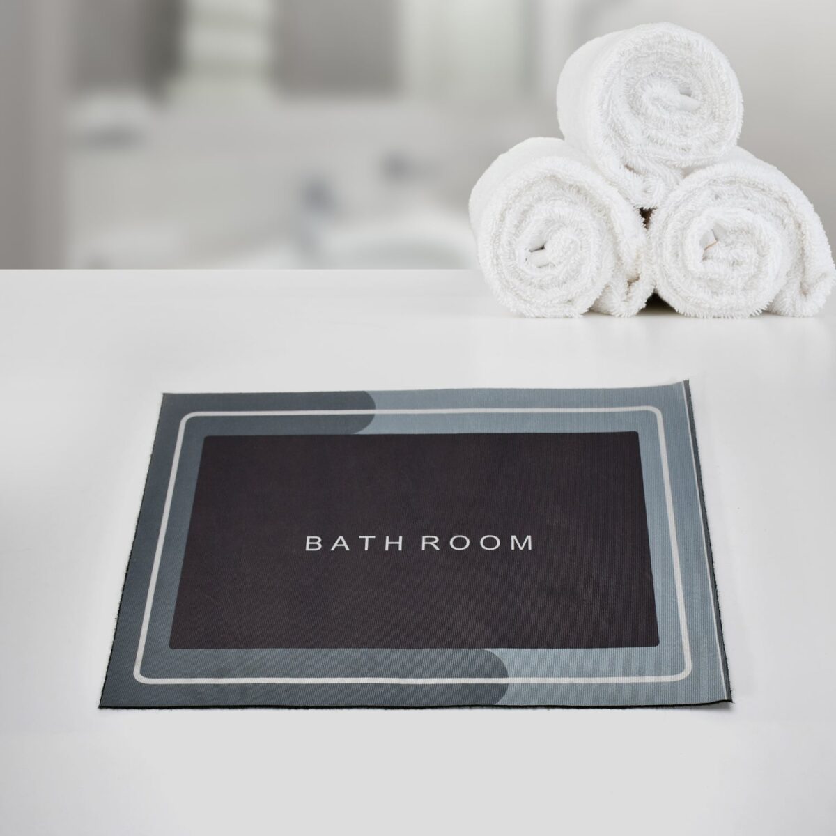 Square Bathroom mat Water Absorbent mats Diatomite Door Mat Anti-Slip Bath Mat Quick Drying Absorbent mat for Home, Kitchen (57x38cm) - Image 7