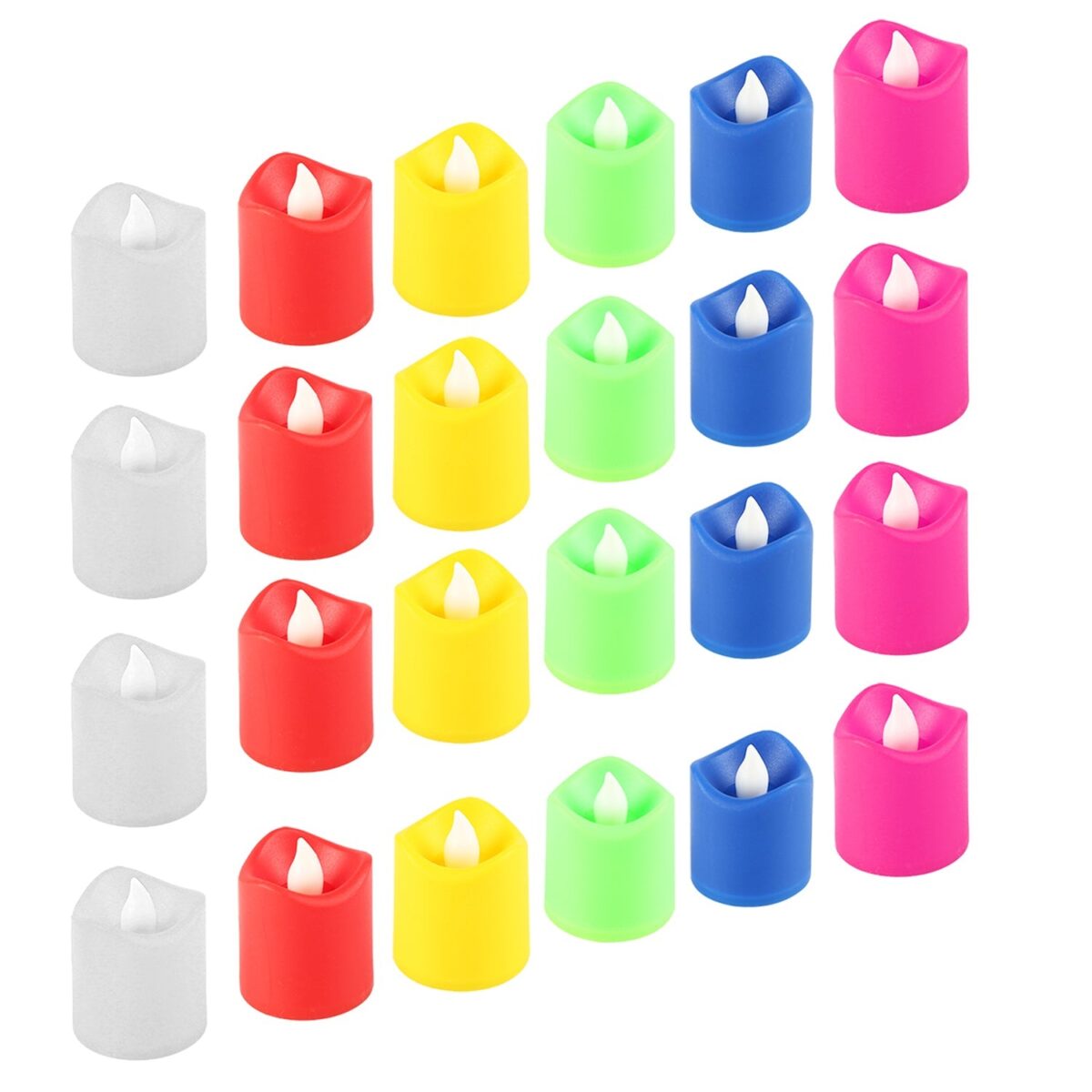 Festive Lighting for Any Occasion: 24 Pack LED Tealight Candles (Multicolor) - Image 4