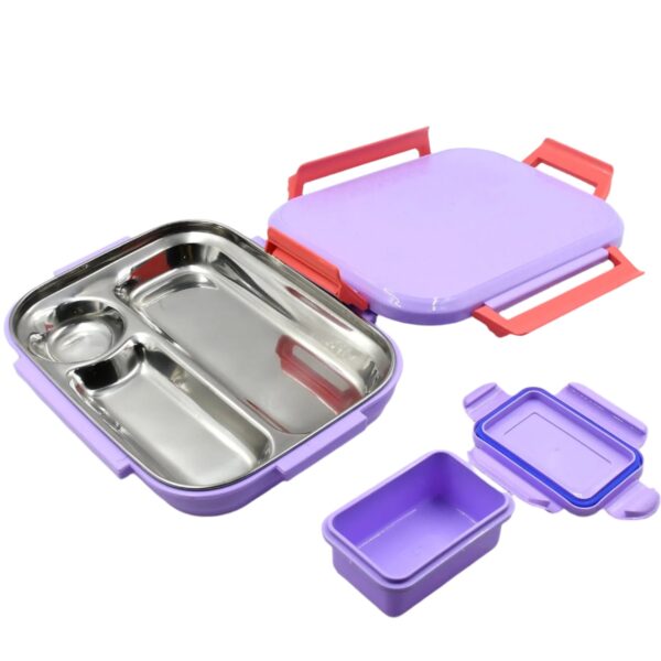 Kidsâ€™ School Lunch Box with Steel Plate