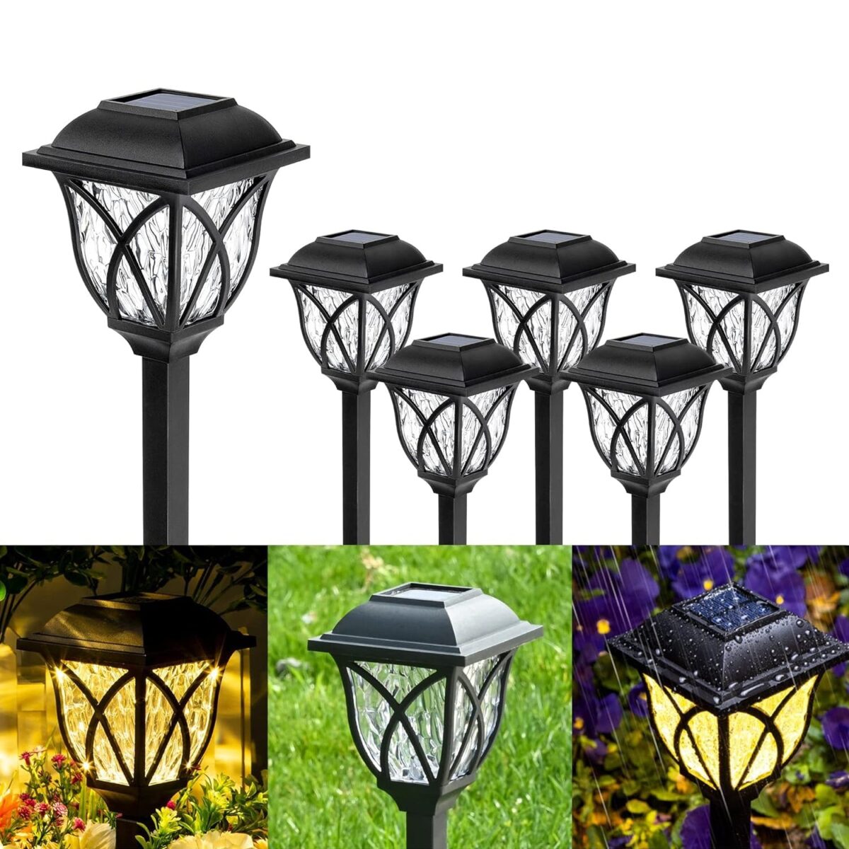 Solar Pathway Lights Outdoor Garden Lights (2 Pcs Set) - Image 4