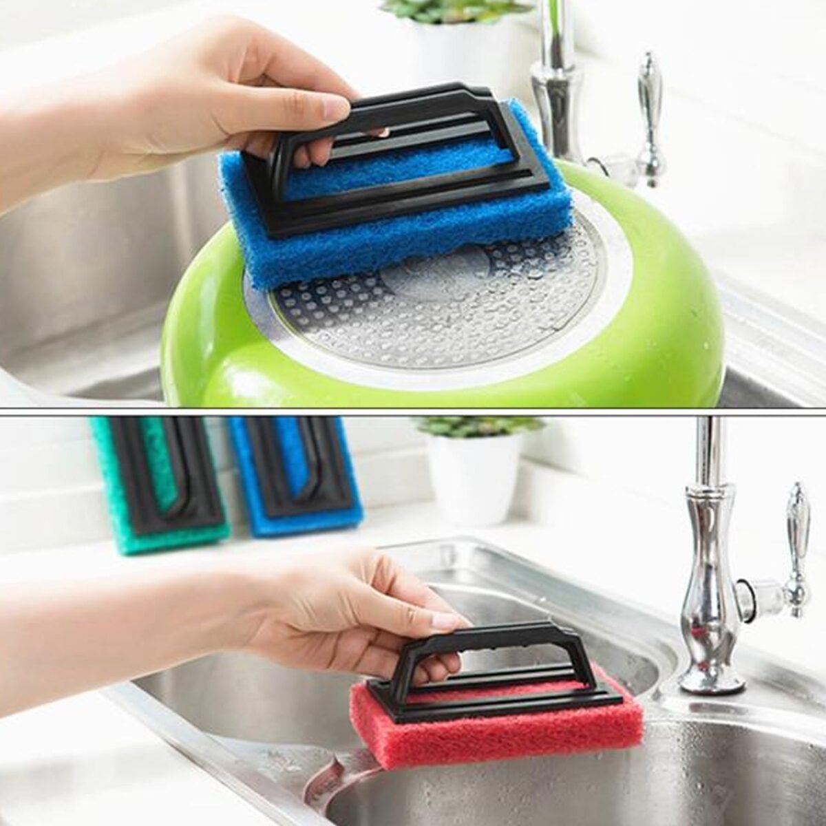 Tile cleaning multipurpose scrubber Brush with handle - Image 9