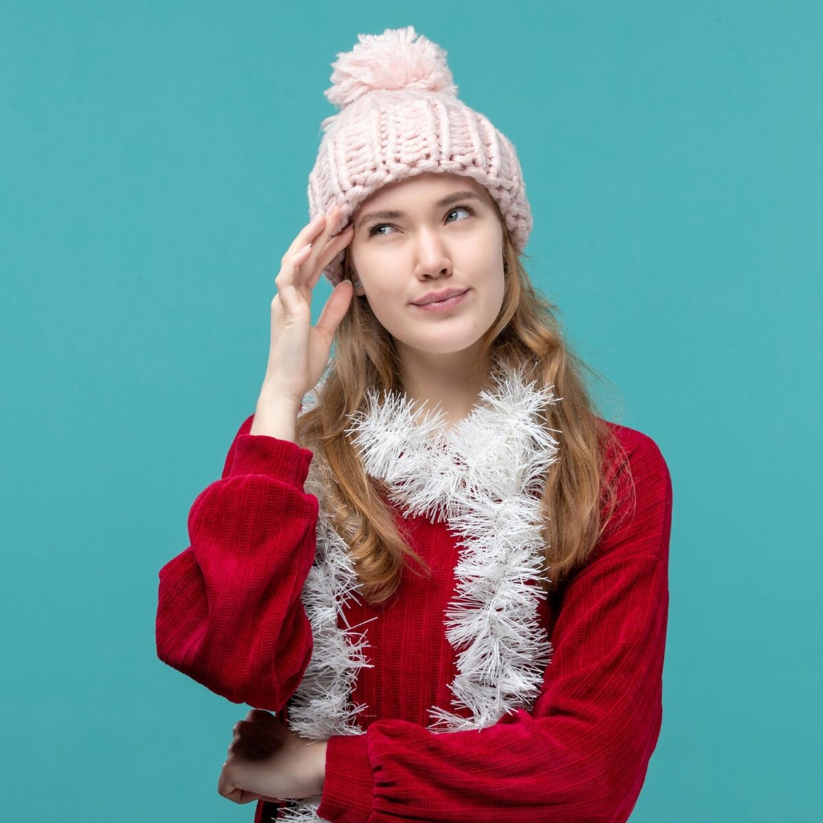 Soft Winter Cap, Woolen Inside Fur Beanie Cap (1 Pc / Mix Design & Color) - Image 3