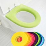 Bathroom Soft Thicker Warmer Stretchable Washable Cloth Toilet Seat Cover (1pc) - Image 8