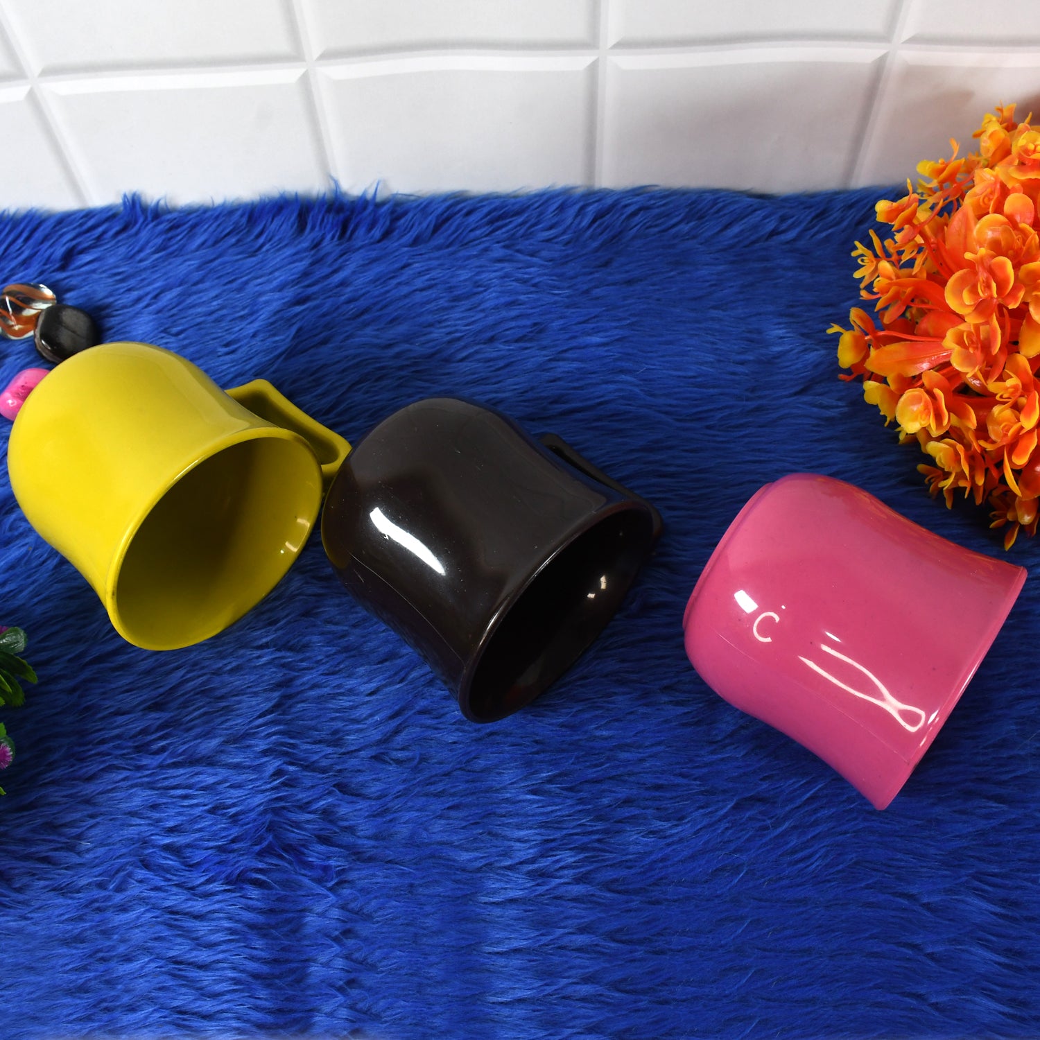 08_5a5e644d-e858-49ca-a50f-09686d6c338e.jpg Premium Plastic Coffee / Tea Cups / Mug with Handle (1 Pc / Loose / Mix Color) - Image 6
