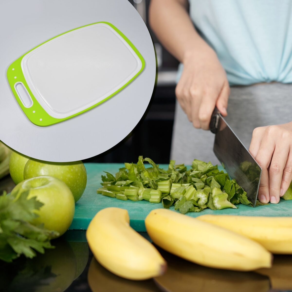 Ganesh Vegetables and Fruits Cutting Chopping Board Plastic Chopper Cutter Board (1 Pc) - Image 1