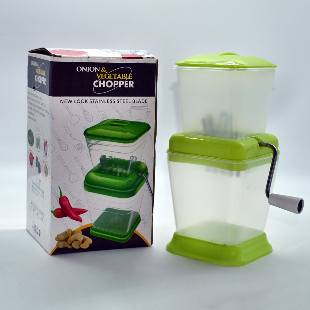 Small Onion Chopper & Vegetable Chopper Quick Cutter with Rotating Blade - Image 8