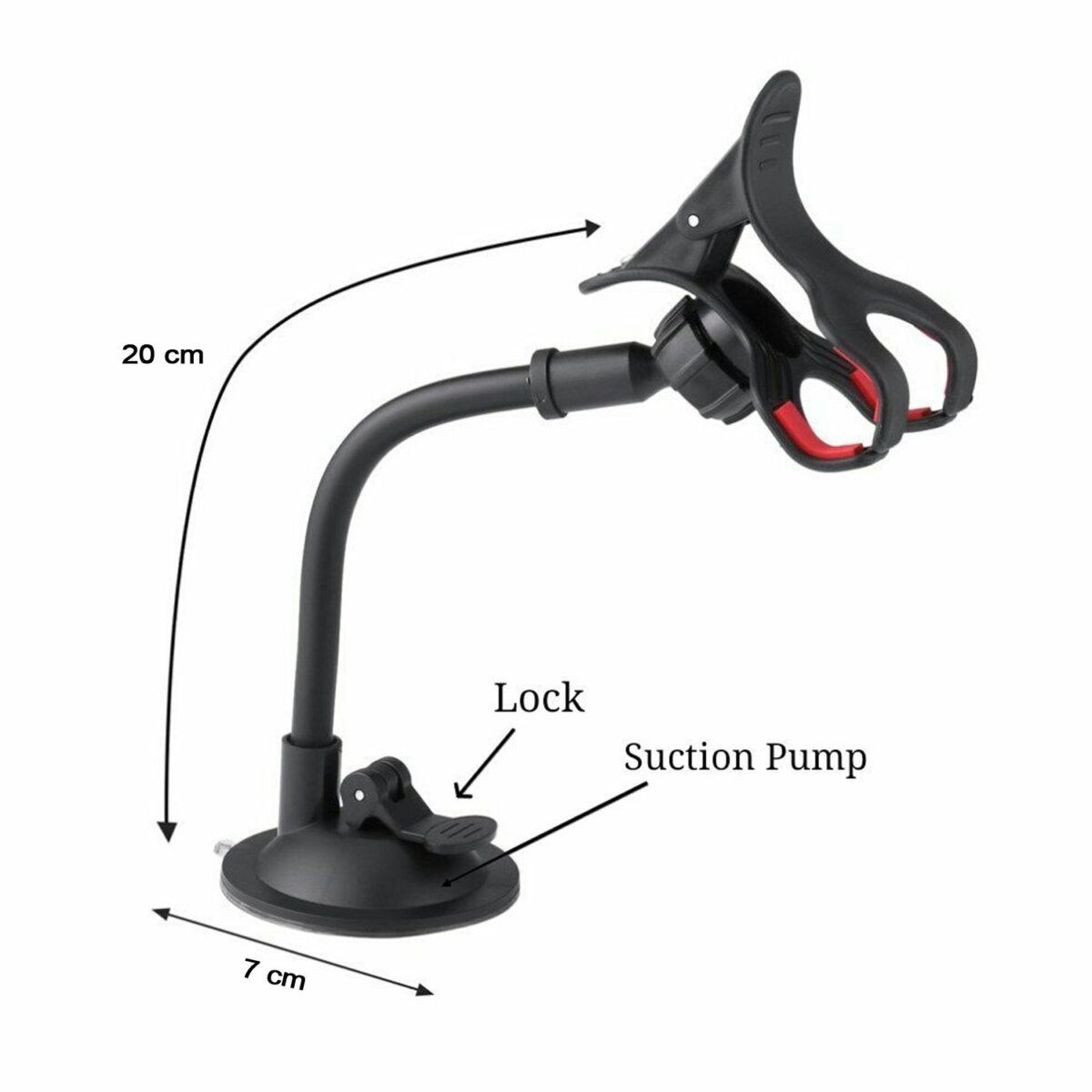 Flexible Mobile Stand Multi Angle Adjustment with 360 Degree Adjustment For Car & Home Use Mobile Stand - Image 5