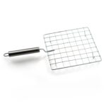 Square Stainless Steel Barbecue Grill with Steel Handle - Image 4