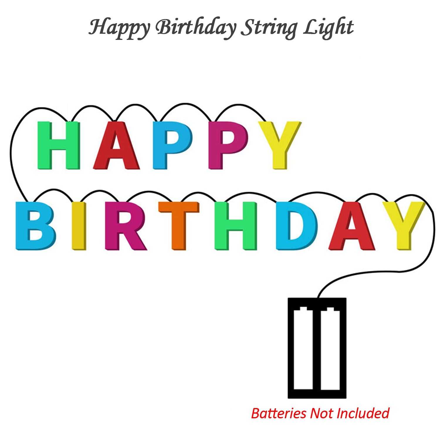08_92586b34-c450-4997-bc9f-a68a48804a54.jpg Decoratives Plastic Happy Birthday 13 LED Letter Battery Operated String Lights, Outdoor String Lights (Multicolour) - Image 8