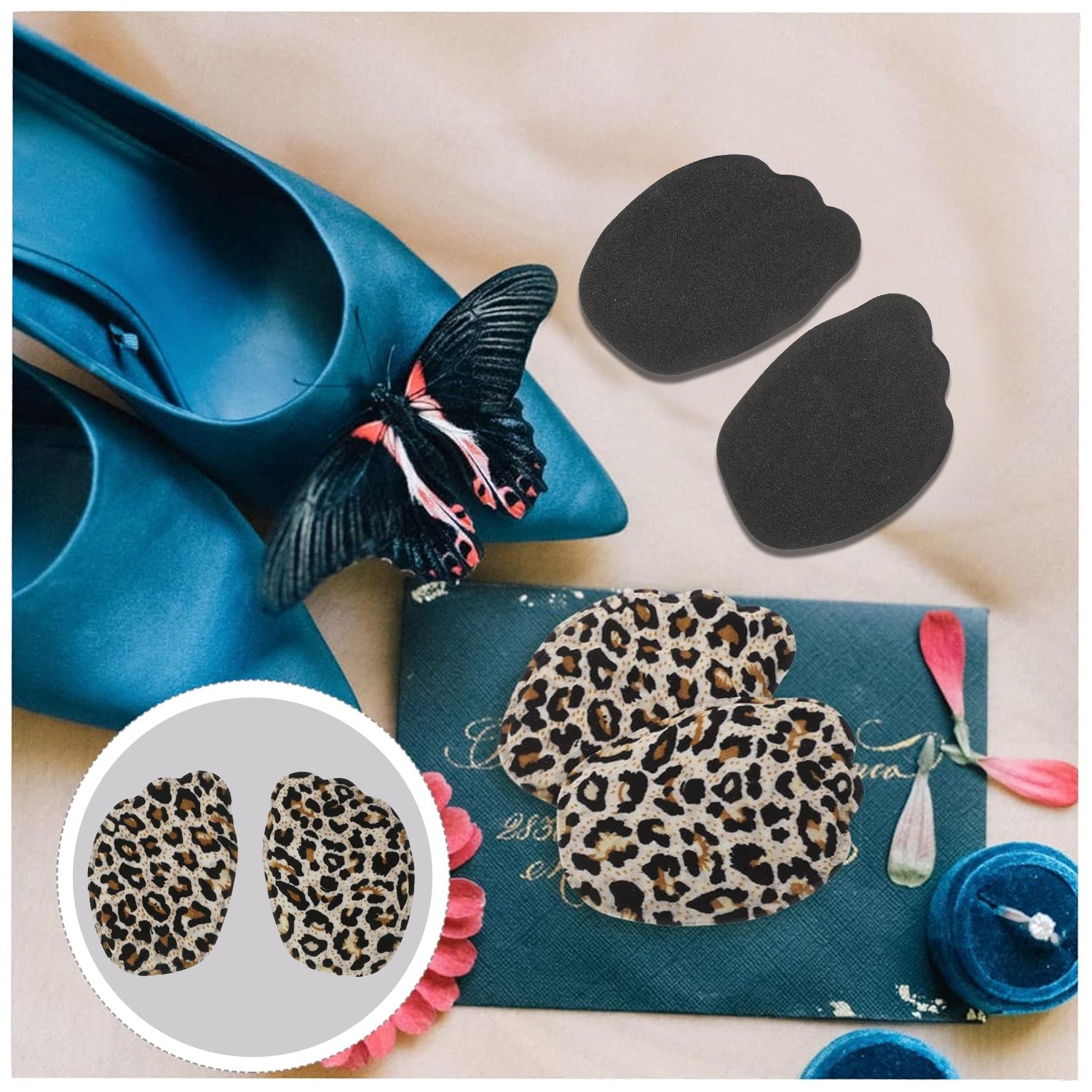 08_95cda085-41e1-4501-934c-17b2586a9d4f.jpg High Shoe Heel Cushion Inserts Non Slip Prevent Calluses Insole Pads (1 Pair / Mix Design) - Image 8