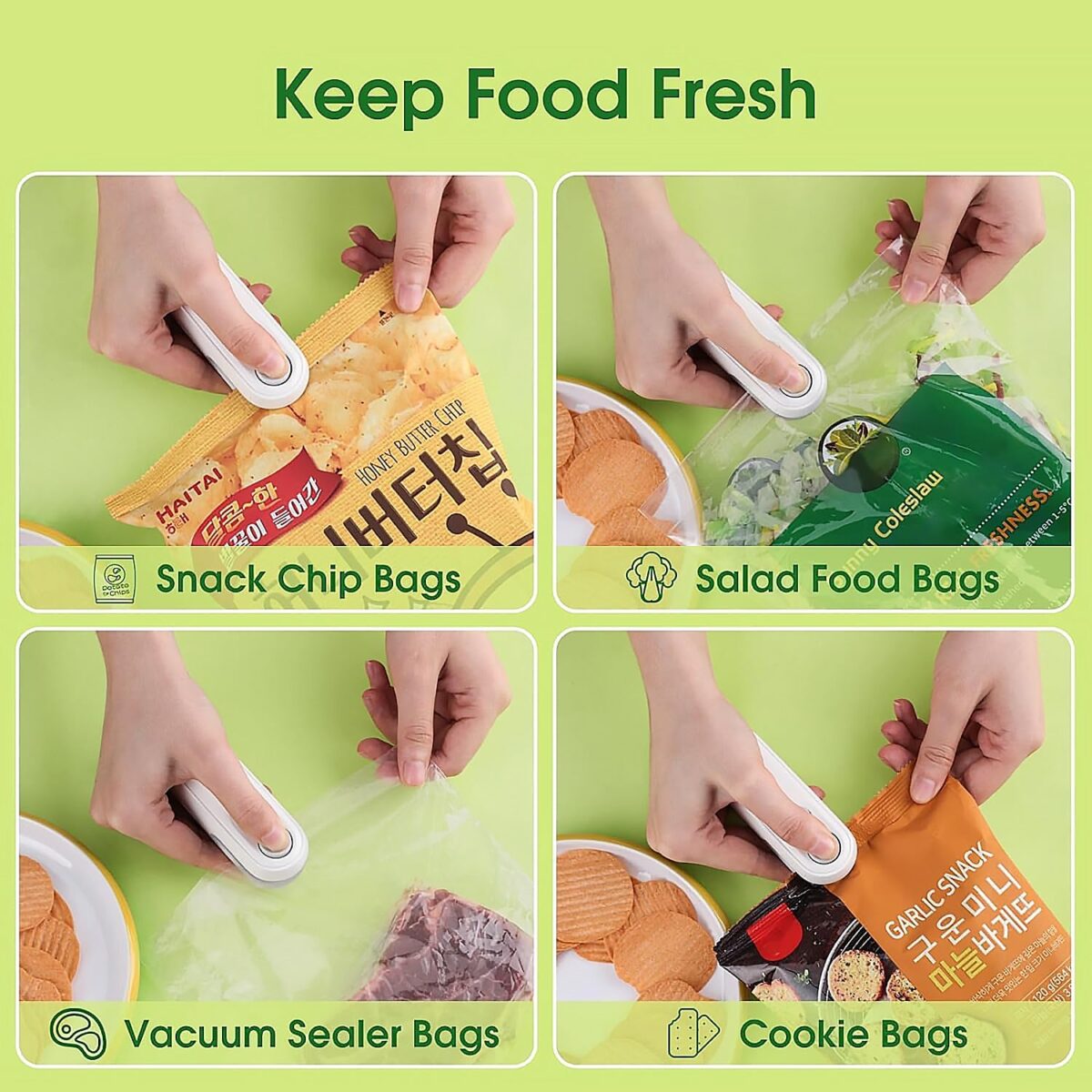 Mini Bag Sealer, 2 in 1 Seal & Cutter Heat Sealers - Image 5
