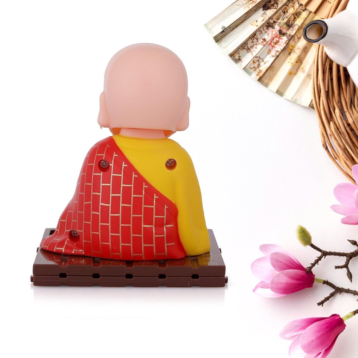 Solar Powered Sitting Buddha Statue,  Moving Head and Hand (1 Pc / Big) - Image 6