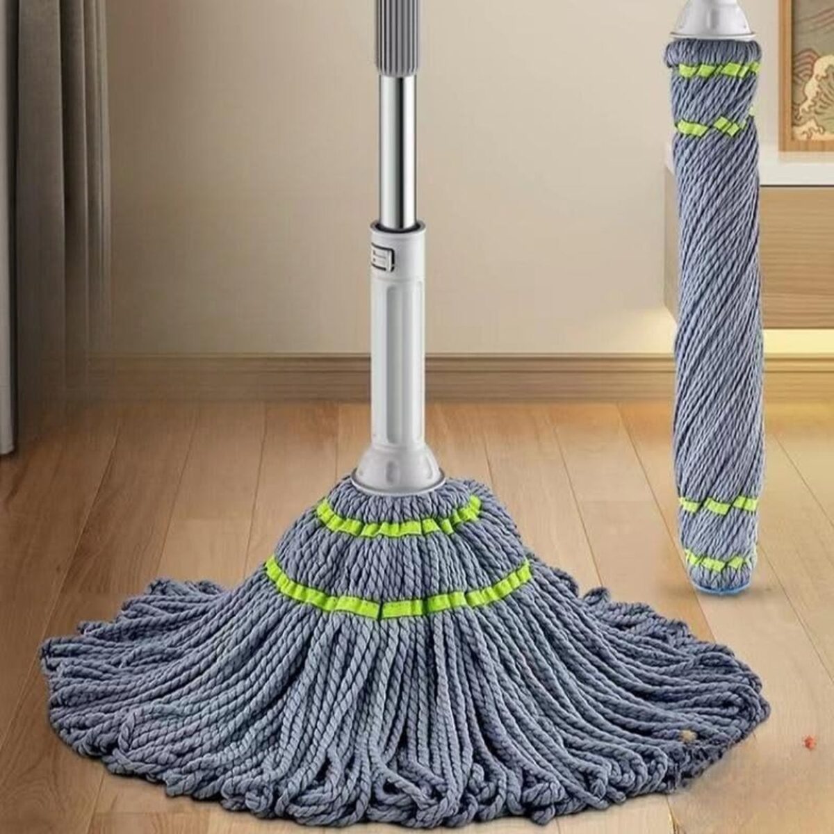 Squeeze Twist Mop Self Wringing Mop, Stainless Steel Handle (1 Pc) - Image 1
