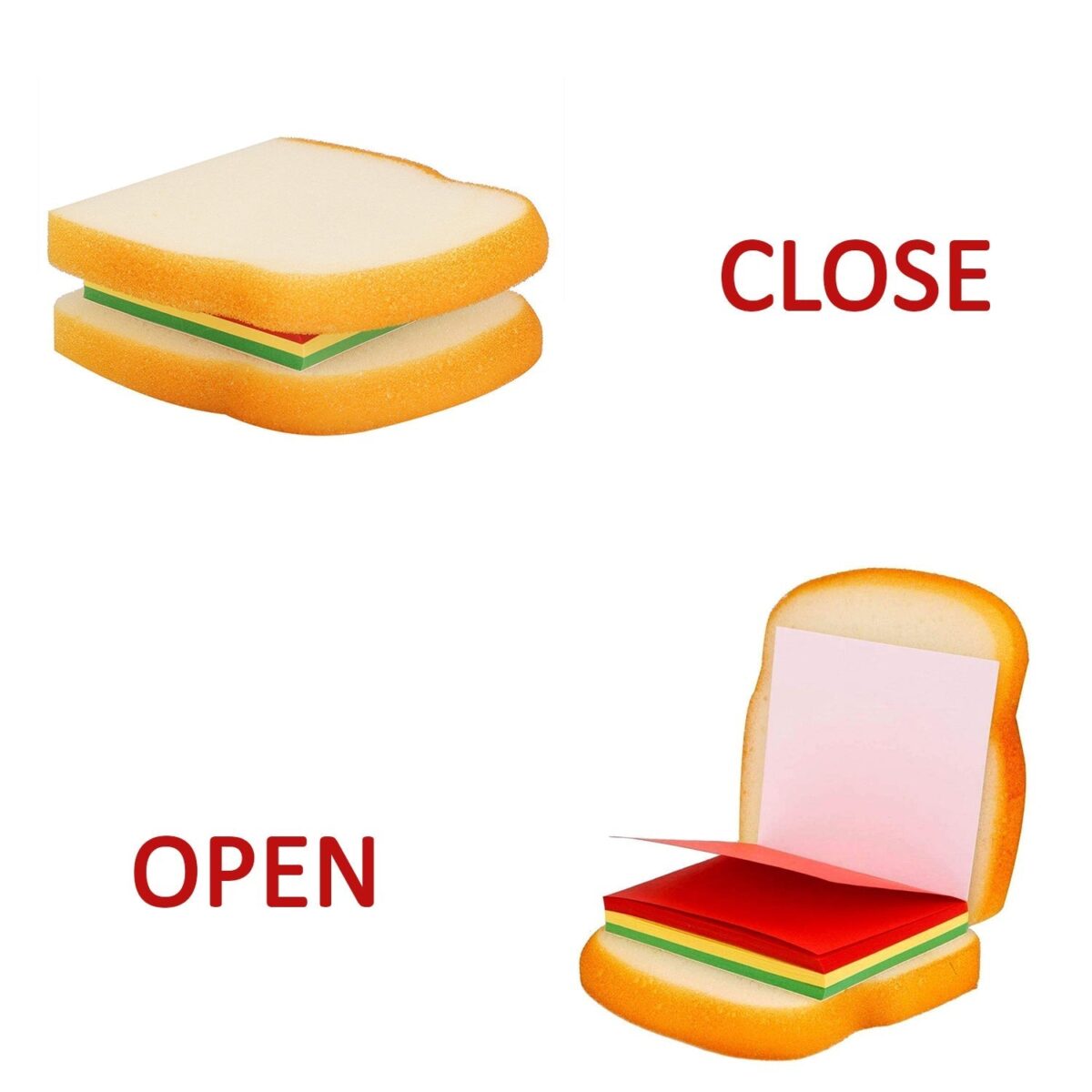 Sandwich Shaped Note  /  Sticky Notes  /  Memo Notes, Unique Mini Notes (Multicolor) - Image 10