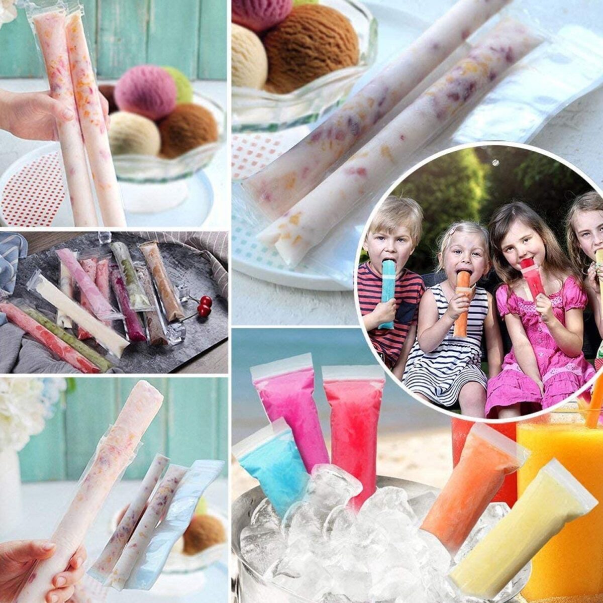 DIY Manual Popsicle Maker Ã¢â‚¬â€œ Reusable Ice Cream Mold (Approx 20 Pcs Packing Bag) - Image 3