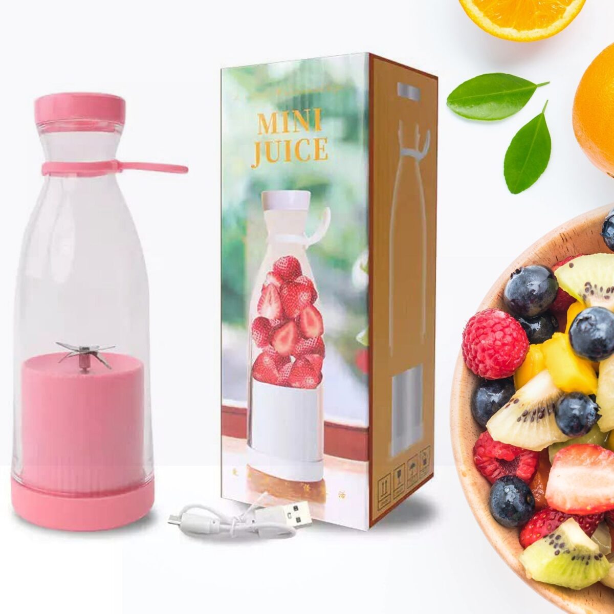 BLENDER PORTABLE JUICER FOR SMOOTHIE 420 ML Multicolour - Image 1