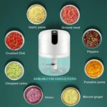 Wireless USB Rechargeable Mini Electric Garlic Machine / Chopper 3 Blades (250Ml) - Image 9