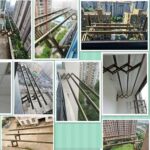 Clothes Rail Rack Clothes Drying Racks, Airer Clothes Drying Rack Wall Mounted Clotheshorse Clothes Airer Washing Cloth Line Extendable Fold Towel Rack Bar for Bathroom Indoor Outdoor - Image 6