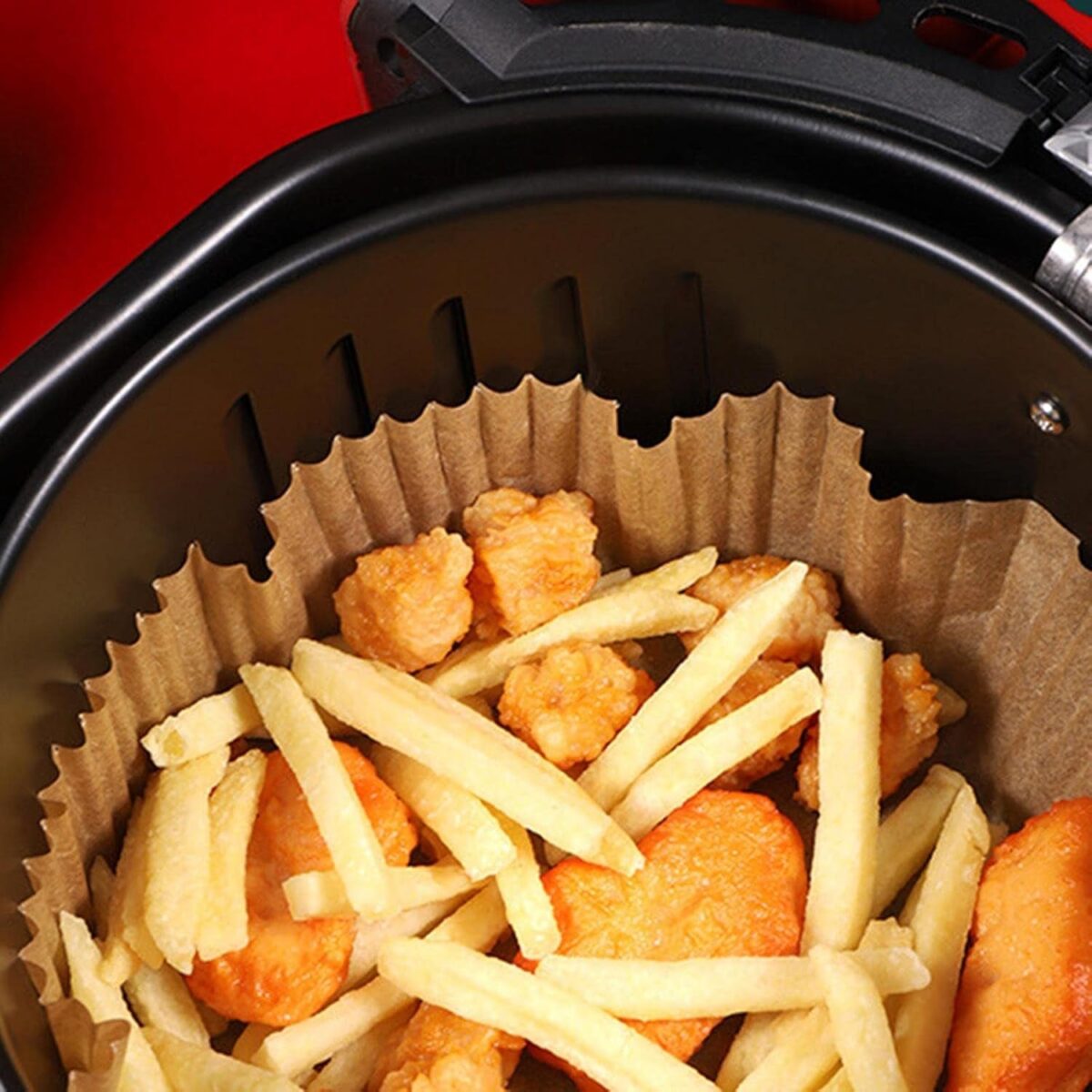 Round Air Fryer Disposable Paper Liner  (50 Pcs Set / 160mmx45mm) - Image 6