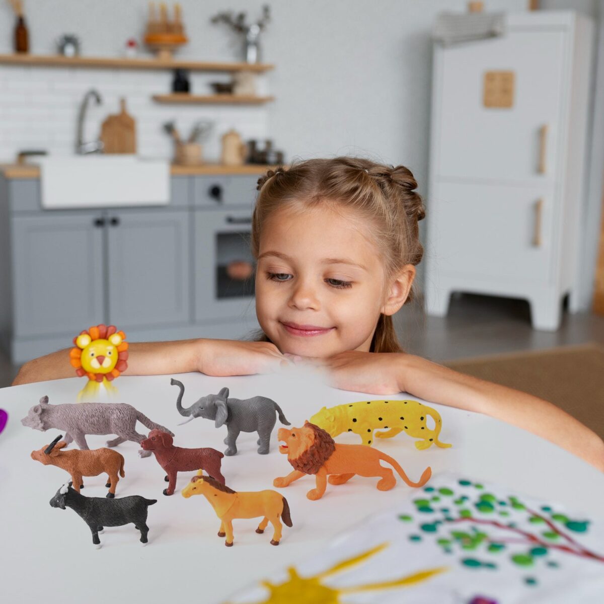 Animal Kingdom Plastic Toy Set for Kids (14 PC) - Image 6
