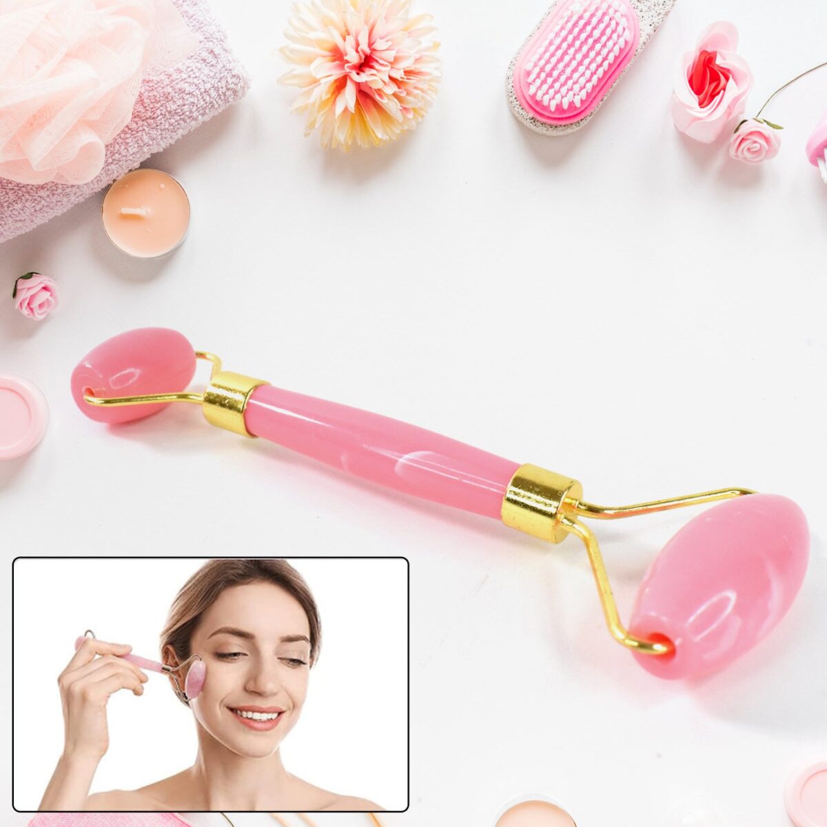 Double Ended Smooth Facial Massage Rollers (1 Pc / Mix Color) - Image 1