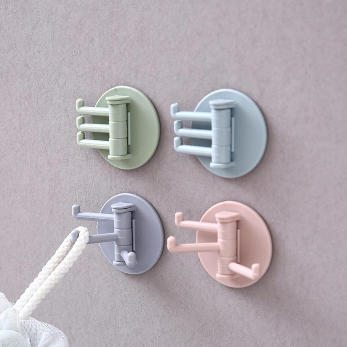 180Ã‚Â° Rotating Punch-Free 3-Hook Sticky Hook Ã¢â‚¬â€œ 1 Pc - Image 9