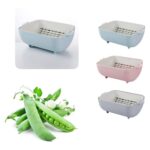 Multifunctional BPA Free Double Layered Plastic Rotatable Strainer Basket  (Multicolor) - Image 4