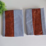 Pillow Covers, leather & cotton Cushion Covers (20 Ã— 20 Inch / 1 Pair / 2 Pc) - Image 6