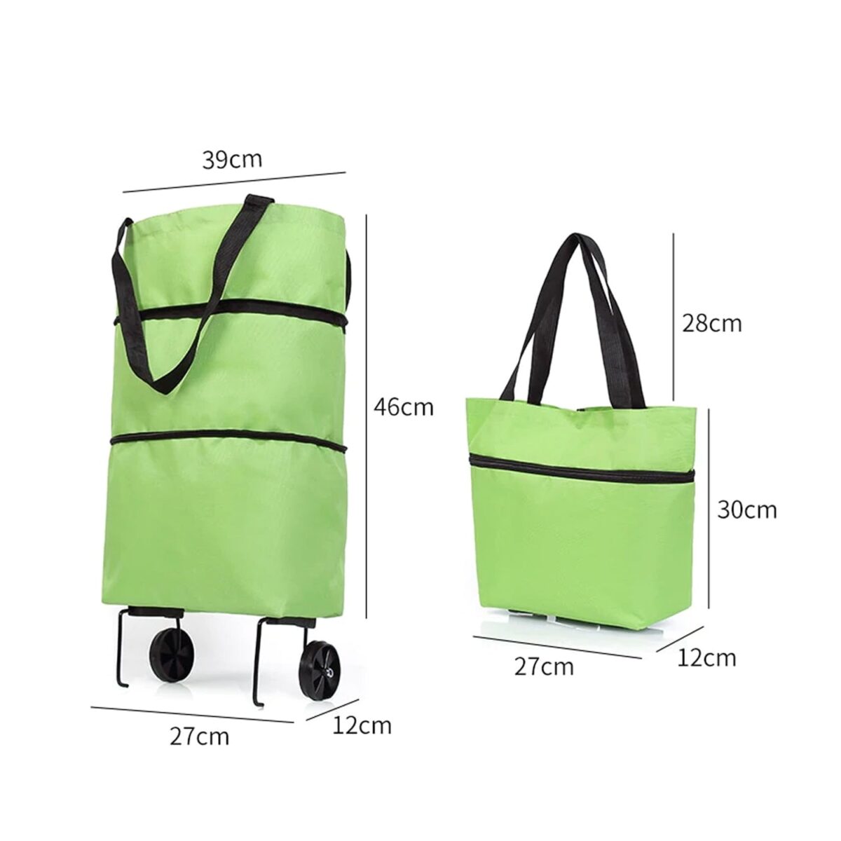 Folding Cart Bags Trolley Shopping Bag For Travel Luggage - Image 6