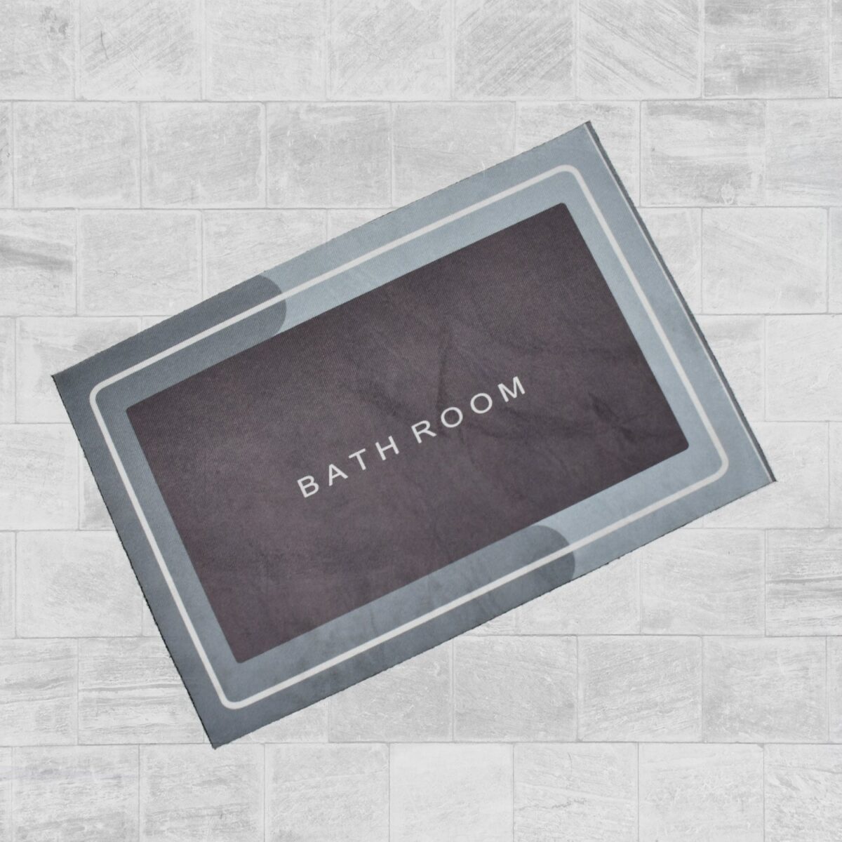 Square Bathroom mat Water Absorbent mats Diatomite Door Mat Anti-Slip Bath Mat Quick Drying Absorbent mat for Home, Kitchen (57x38cm) - Image 1
