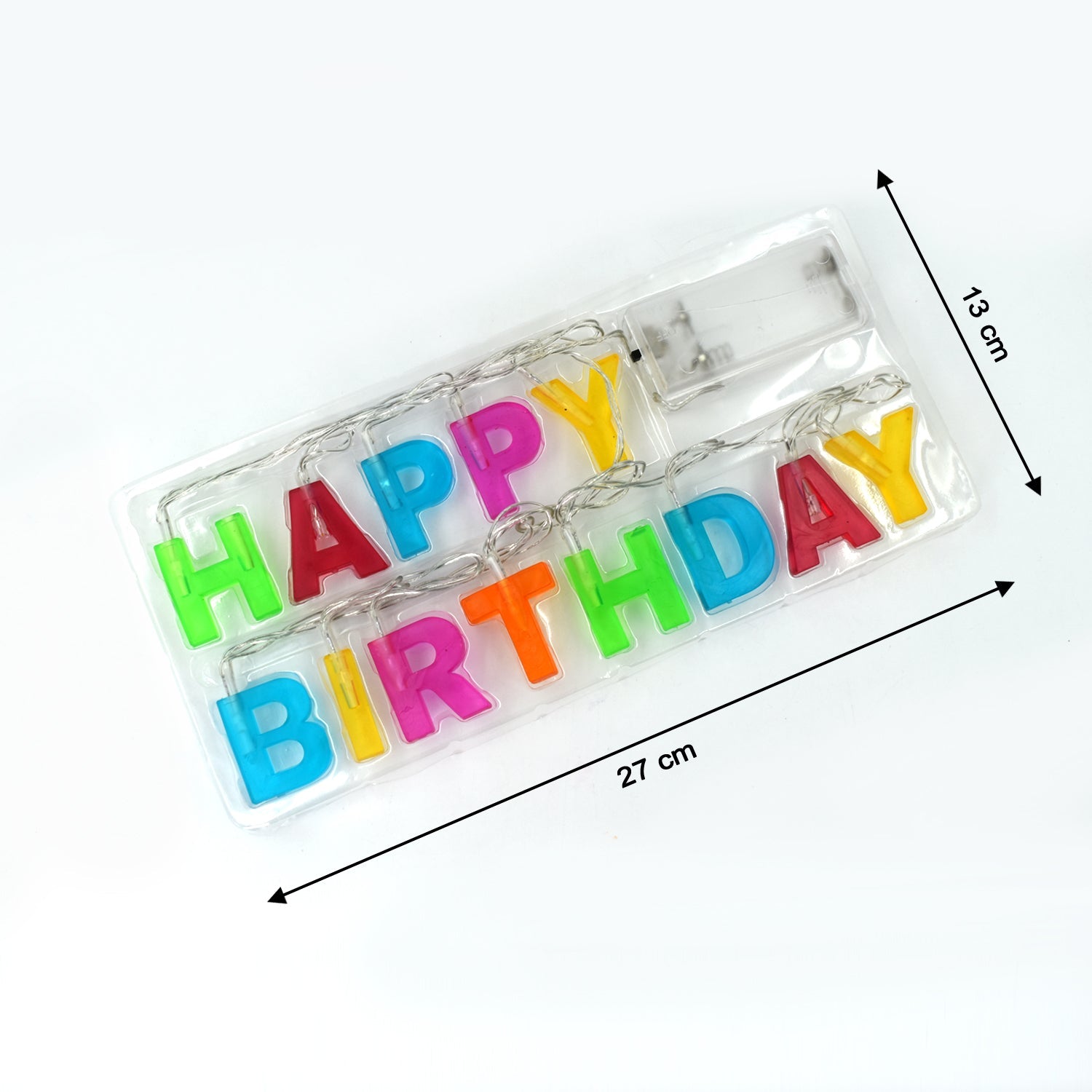 09_fed31614-2299-44c1-9c50-21cf10f1750d.jpg Decoratives Plastic Happy Birthday 13 LED Letter Battery Operated String Lights, Outdoor String Lights (Multicolour) - Image 7