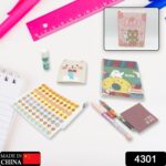 Cartoon Stationery Box  Cartoon Design School Box Book , diary , Pen , Eraser, Sharpner , Sticker & Pen Refill Student Gift School box  (1 box) - Image 2