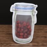 Reusable Airtight Seal Plastic Food Storage Mason Jar Zipper (1000ml) - Image 6